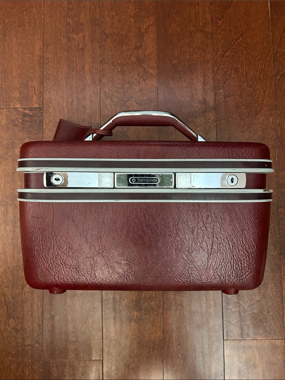 Vintage Samsonite Silhouette Train/Makeup Case in a Rich Oxblood Burgundy